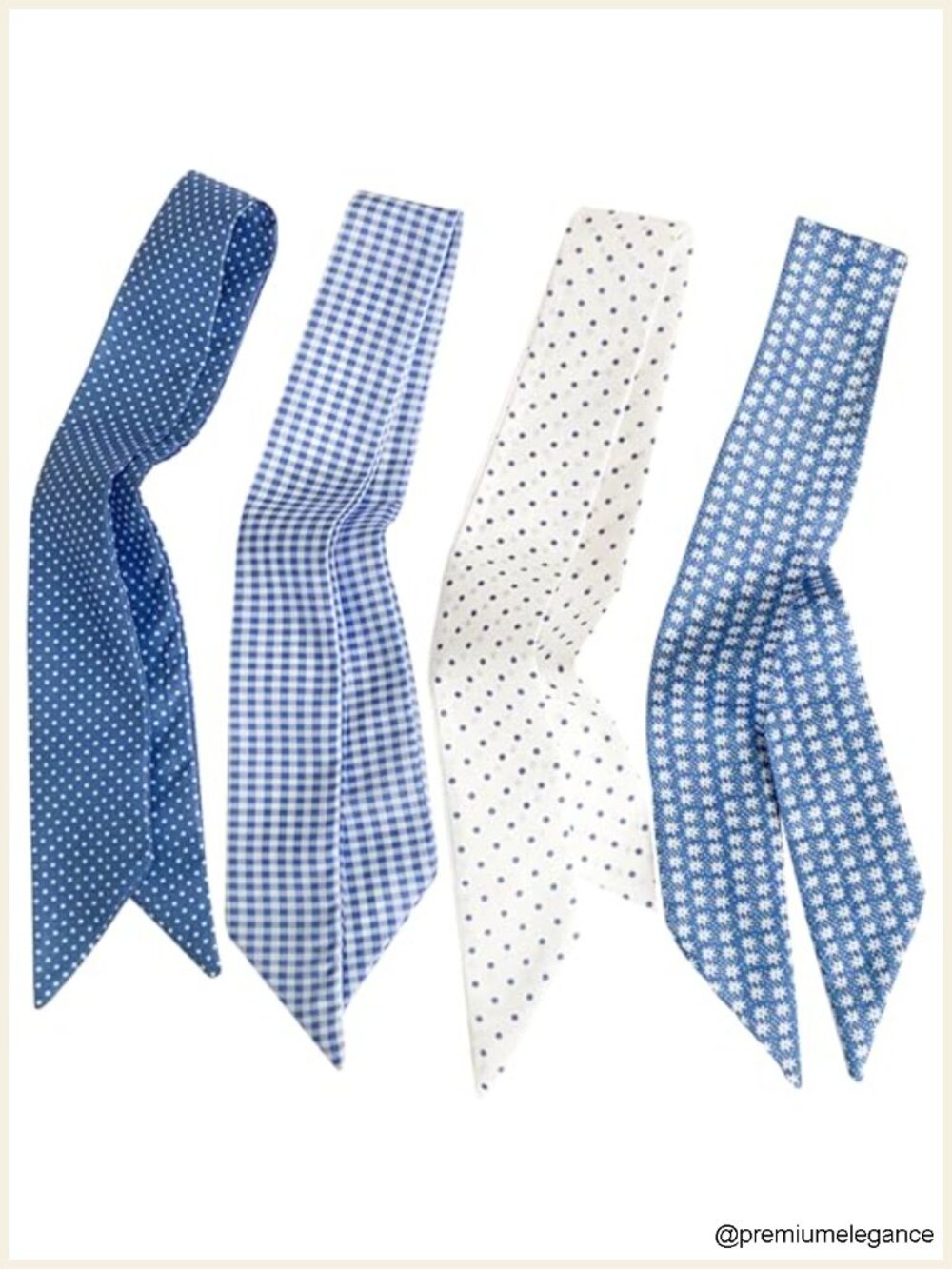 4 Pcs Satin Scarves for Women, Boho Hair & Bag Accessories, Multifunctional